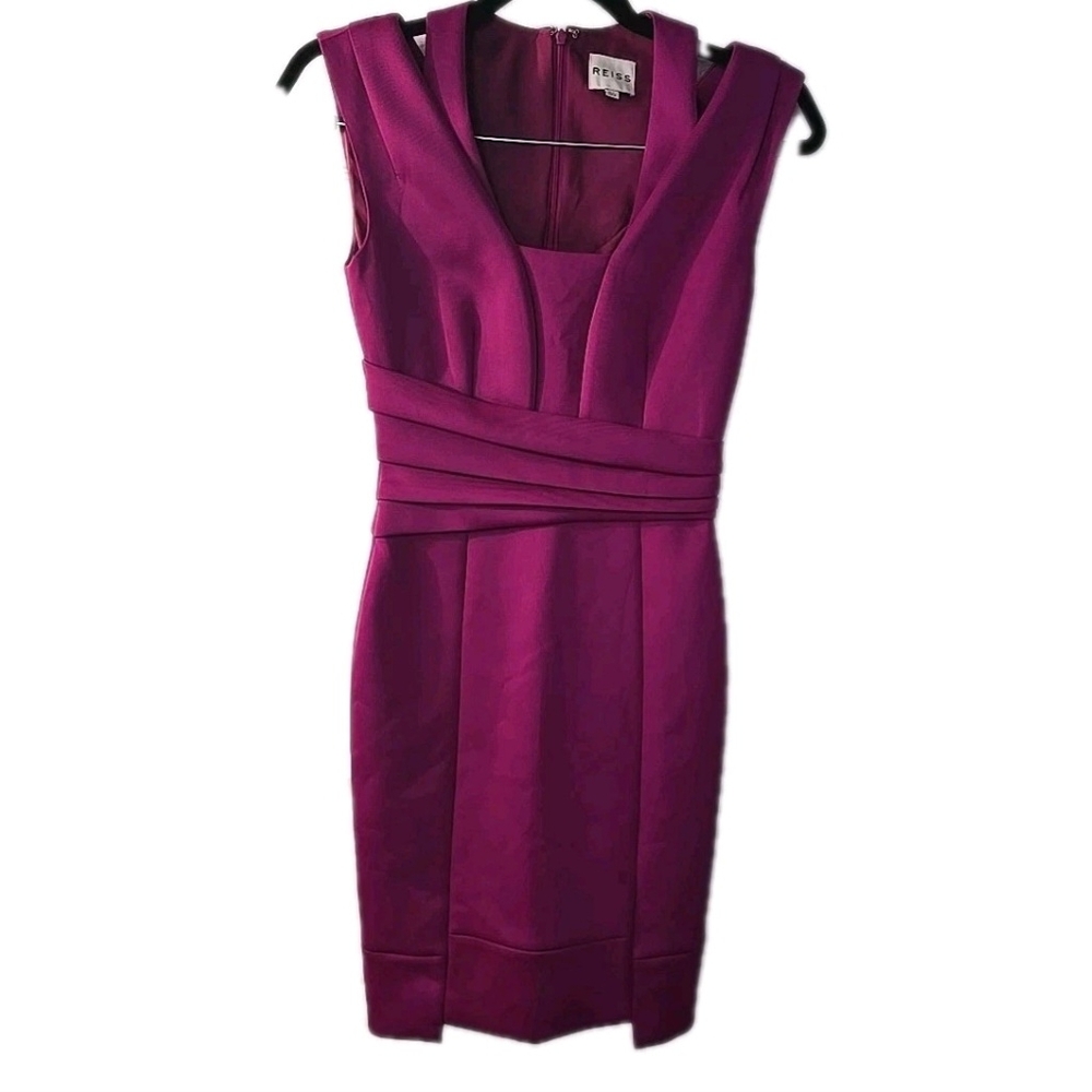 Reiss Tali Pink Purple Pencil Bodycon Dress Womens Size‎ 0